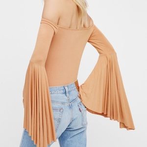Free people off shoulder bell sleeve top